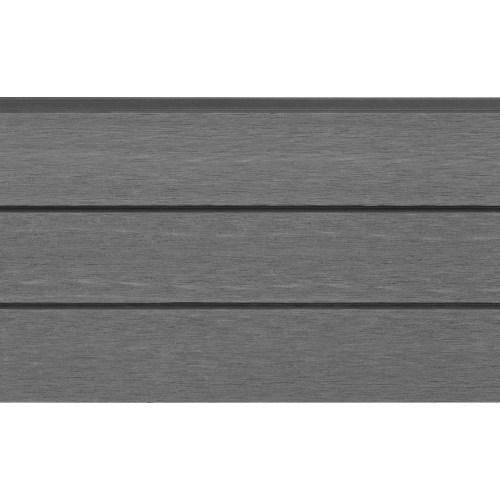 Planches de clôture de rechange 9 pcs WPC 170 cm Gris