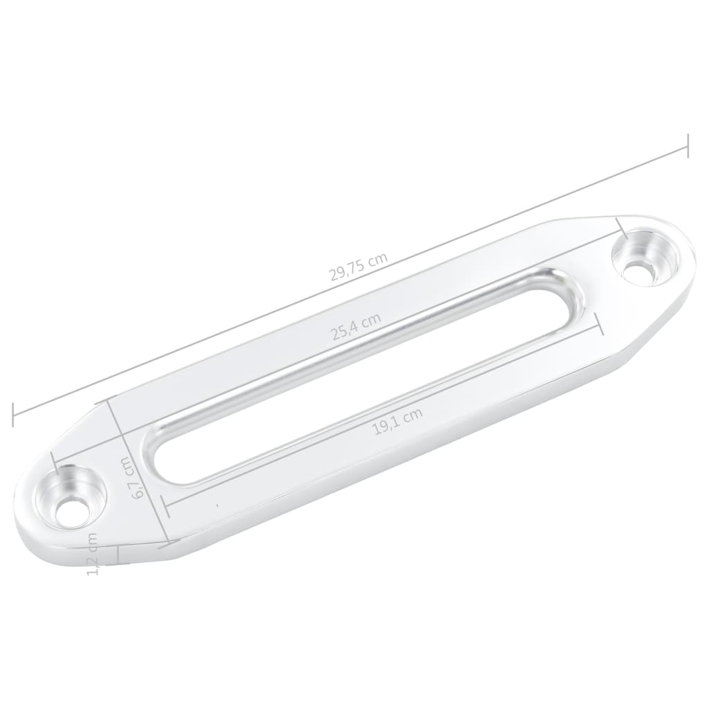 vidaXL Fairlead Silver 254 mm Aluminium for Winch