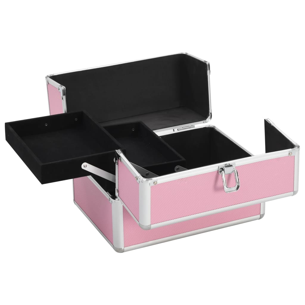Make-up Case 22x30x21 cm Pink Aluminium - Upclimb Ltd