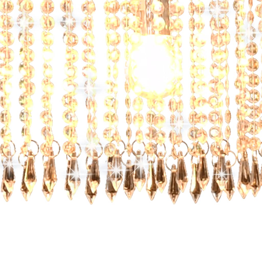 Plafondlamp met Kristallen Kralen Zilver 104 cm E14