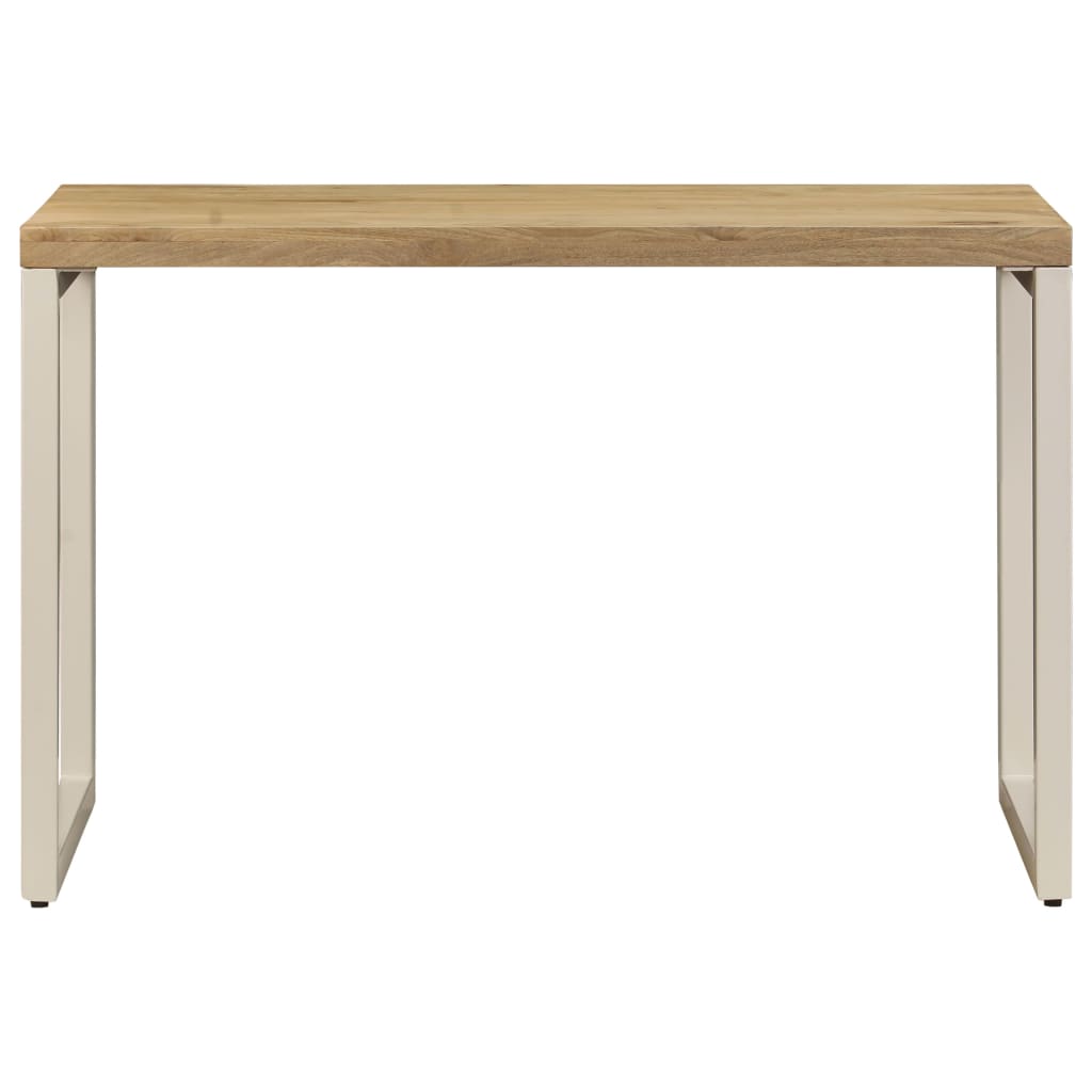 vidaXL Dining Table 115x55x76 cm Solid Mango Wood and Steel