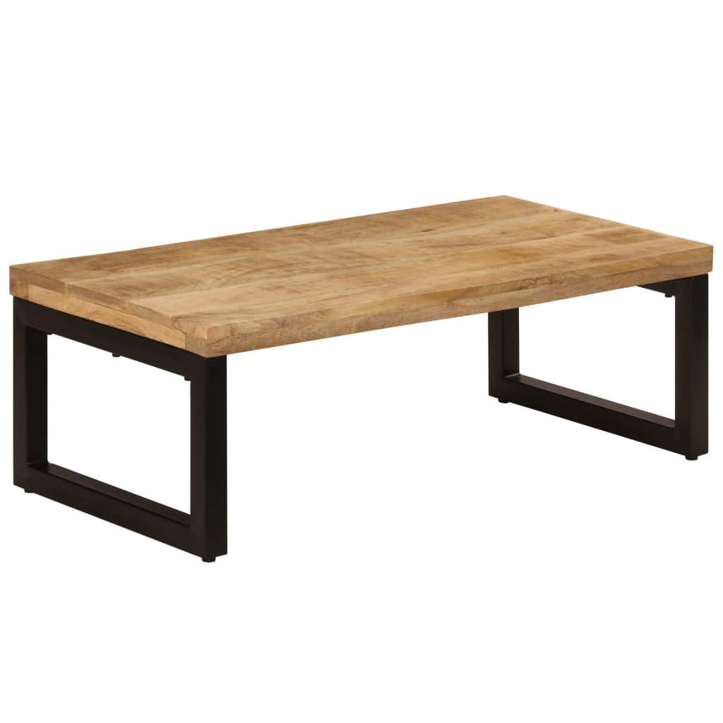 vidaXL Coffee Table 100x50x35 cm Solid Mango Wood and Steel