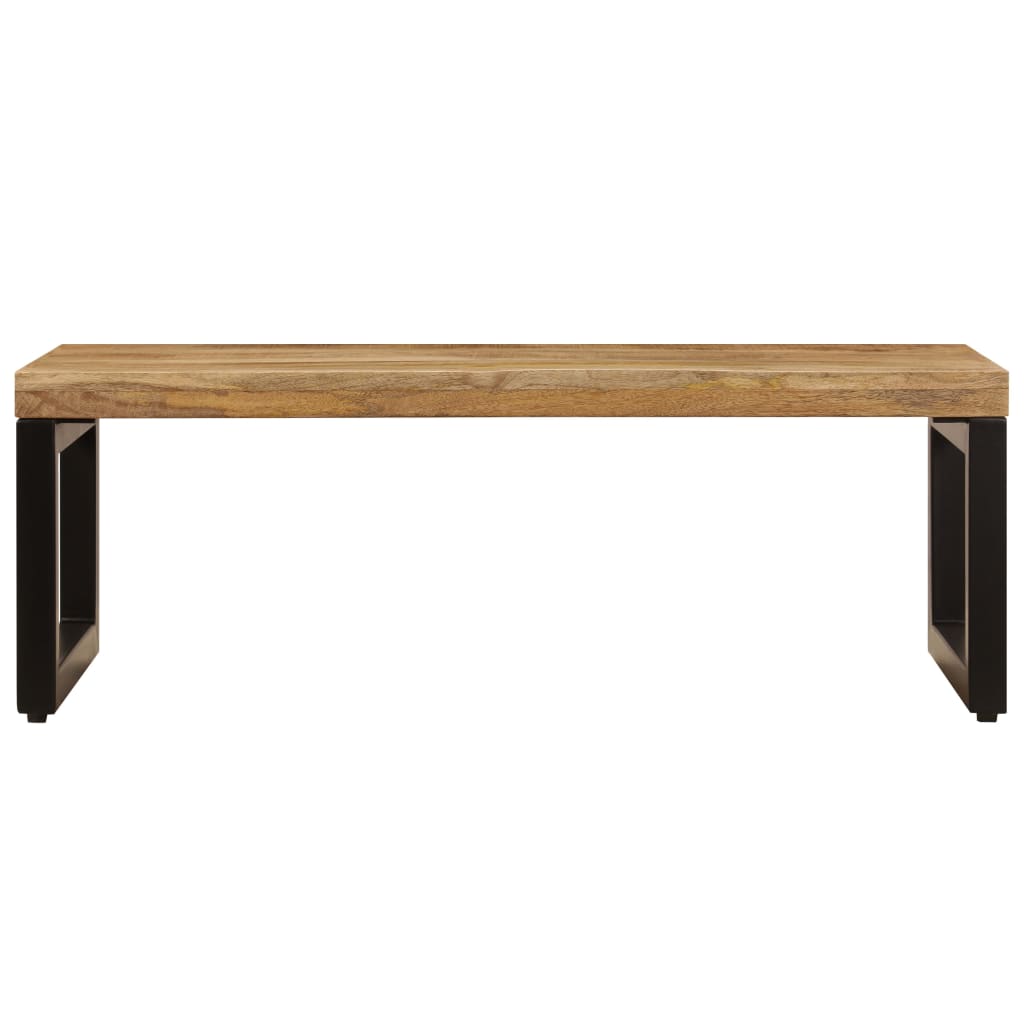 vidaXL Coffee Table 100x50x35 cm Solid Mango Wood and Steel