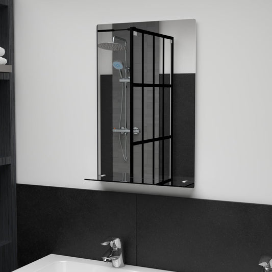 vidaXL Wall Mirror with Shelf 40x60 cm Tempered Glass