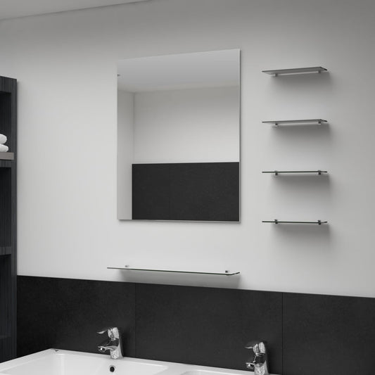 vidaXL Wall Mirror with 5 Shelves Silver 50x60 cm