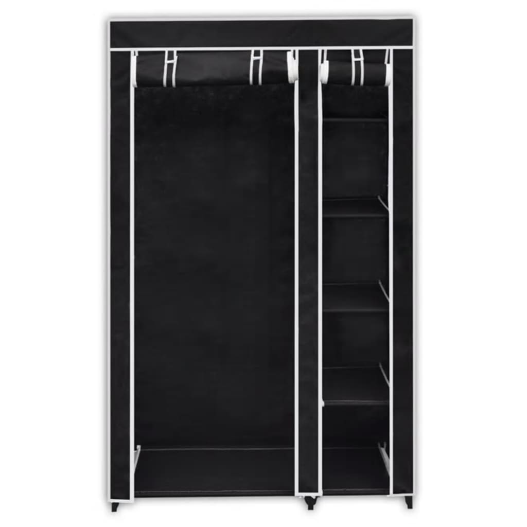 Armoire Pliante Noir 110x45x175 cm