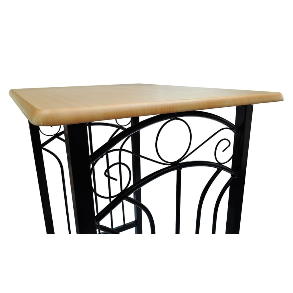 vidaXL Breakfast/Dinner Table Dining Set MDF with Black