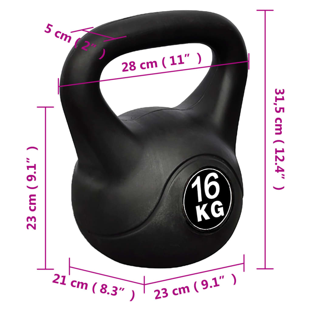 vidaXL kettlebell 16 kg