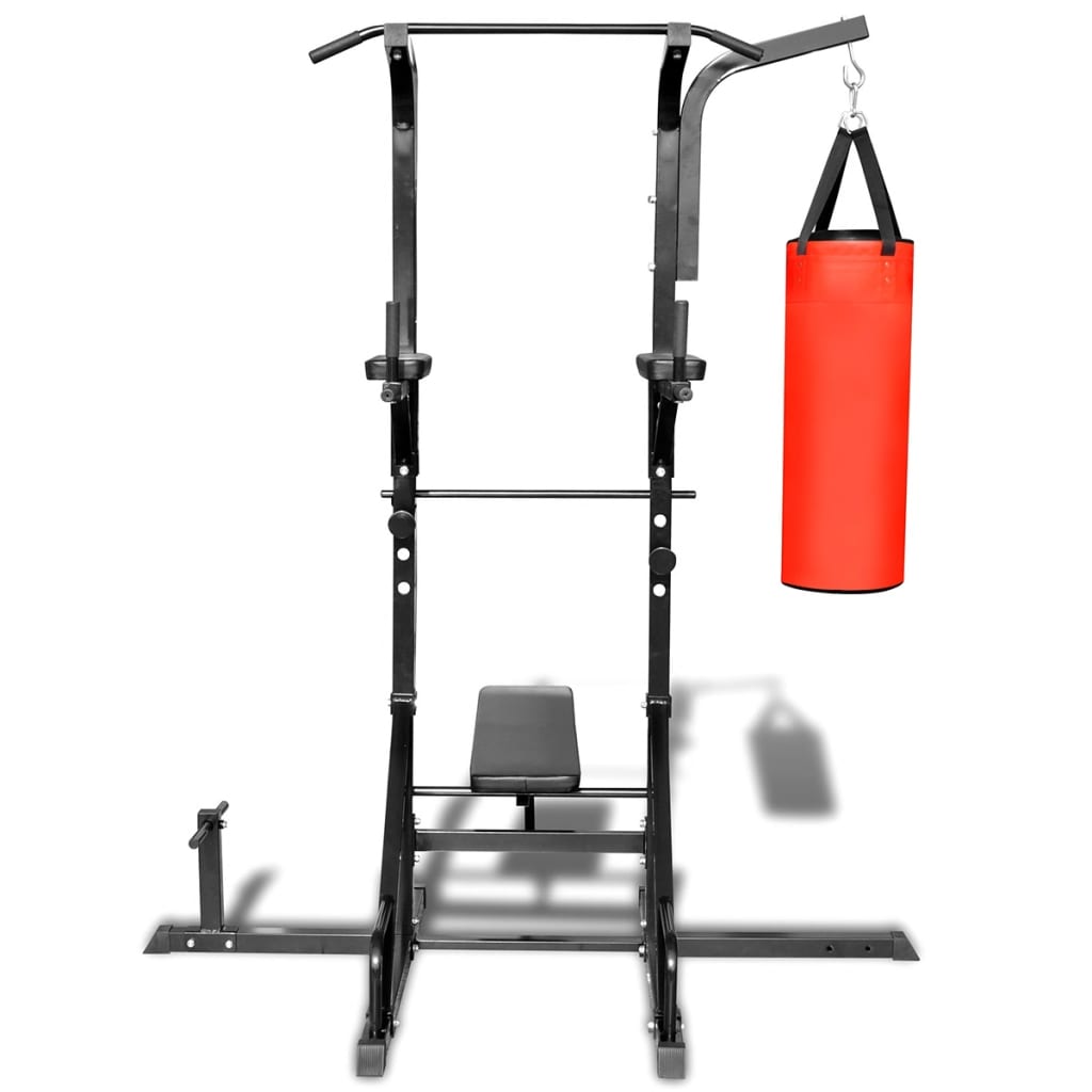 Power Tower with Sit-up Bench and Boxing Bag - Upclimb Ltd