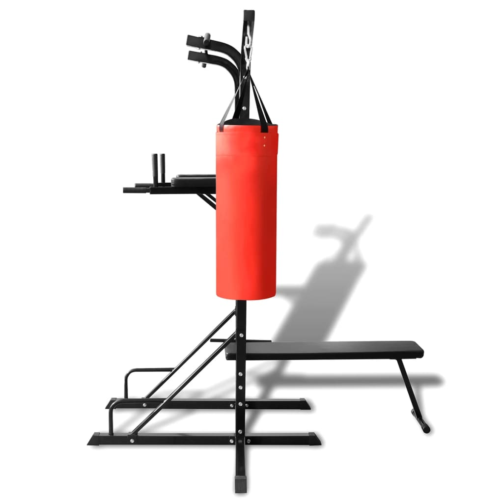 Power Tower with Sit-up Bench and Boxing Bag - Upclimb Ltd
