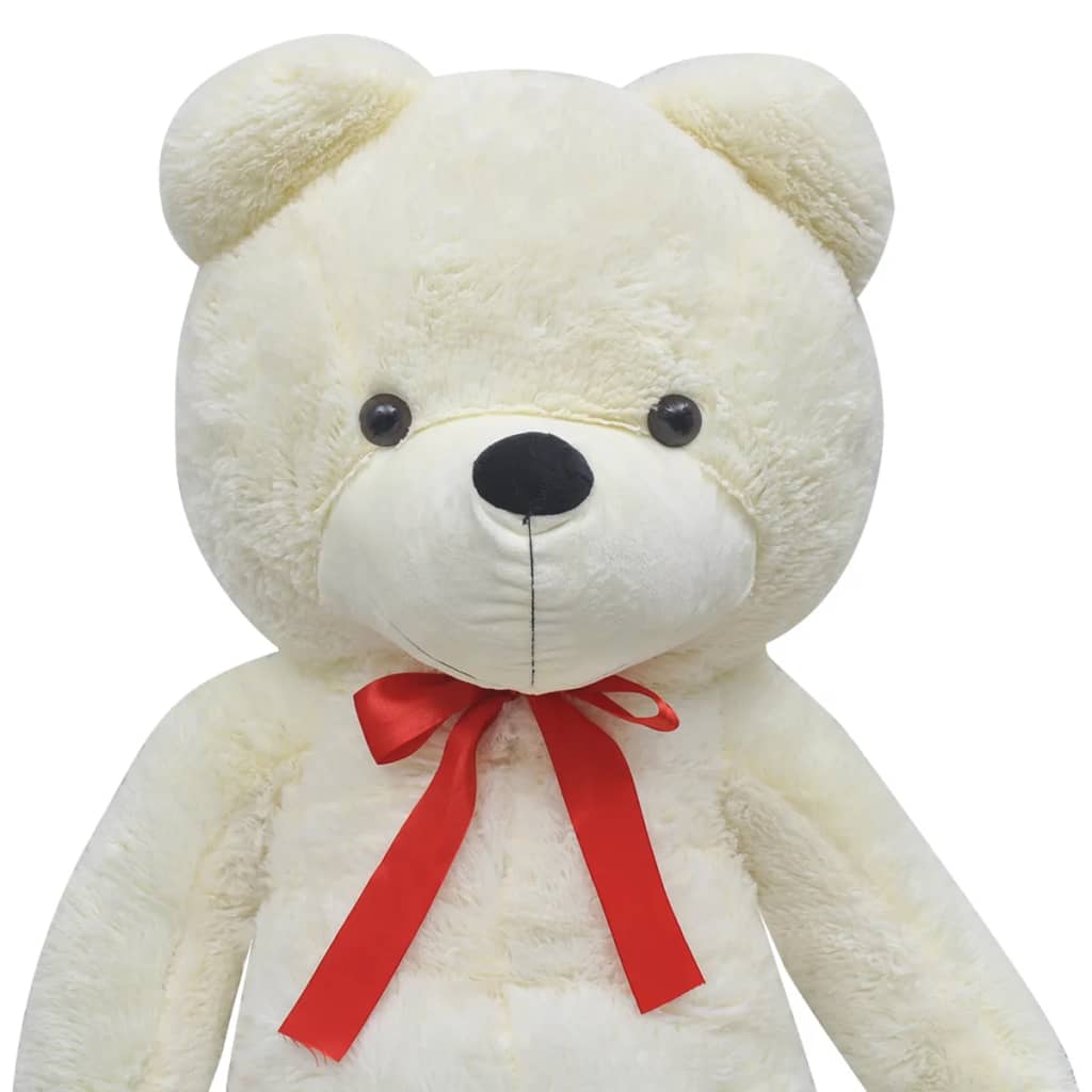 Ours en peluche doux XXL Blanc 135 cm