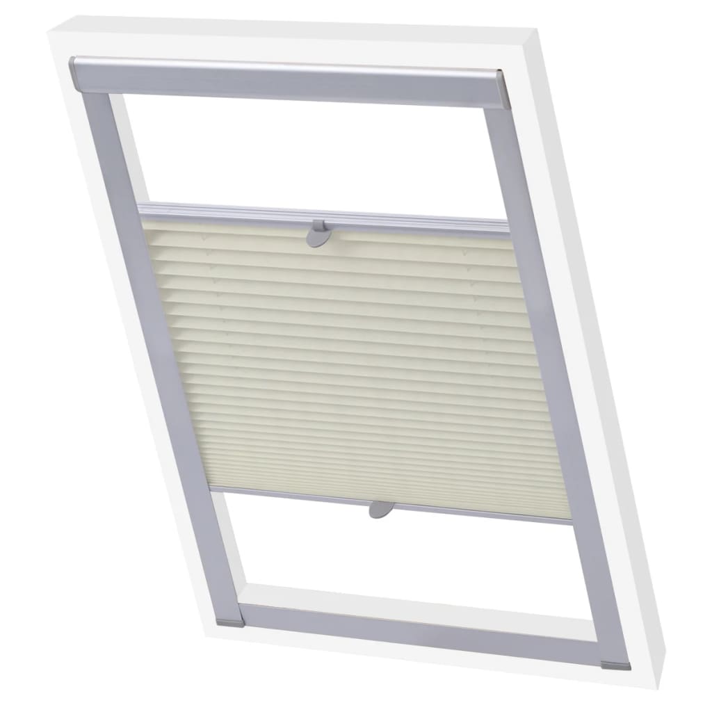 vidaXL Pleated Blinds Cream C04