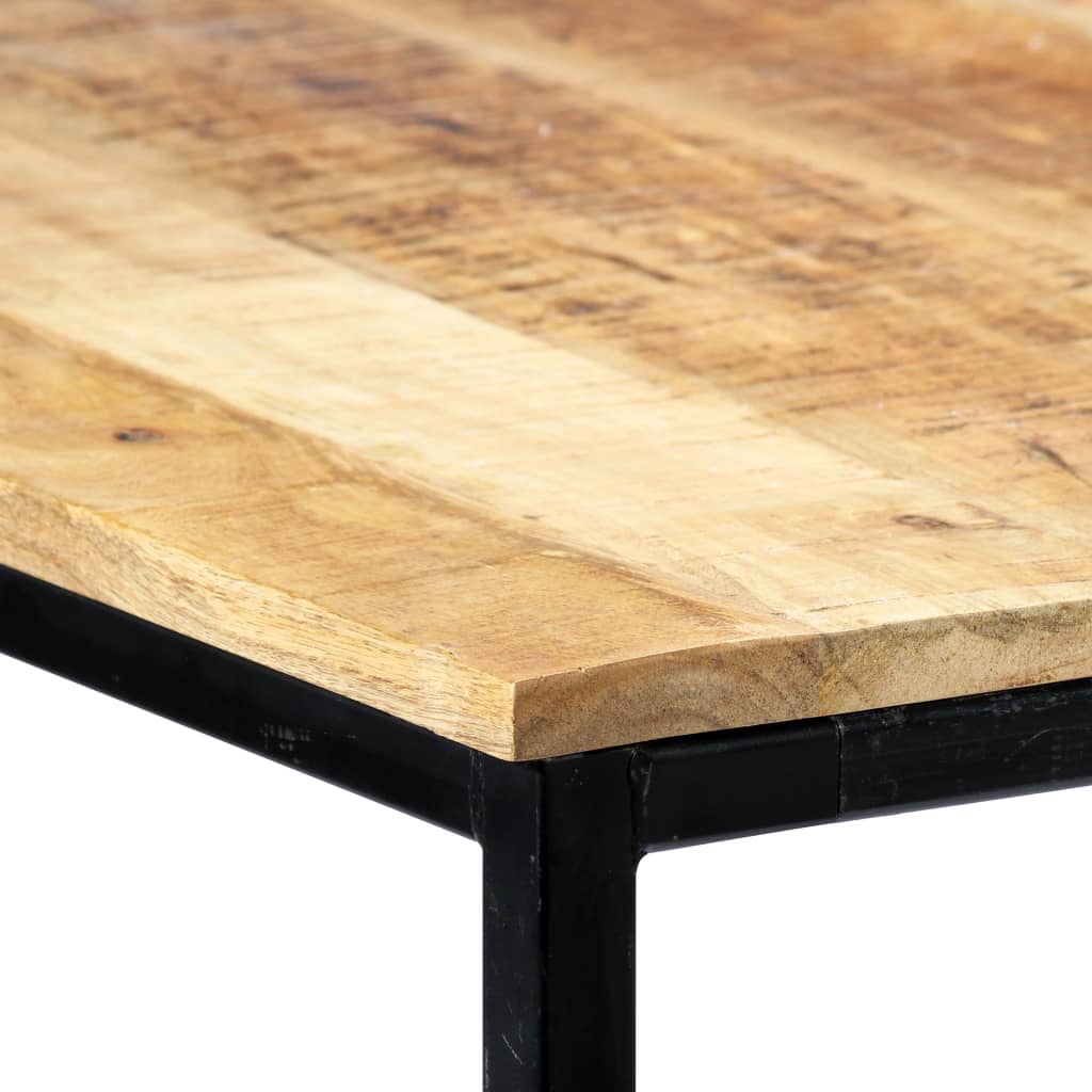 vidaXL Dining Table 140x70x75 cm Solid Rough Mango Wood