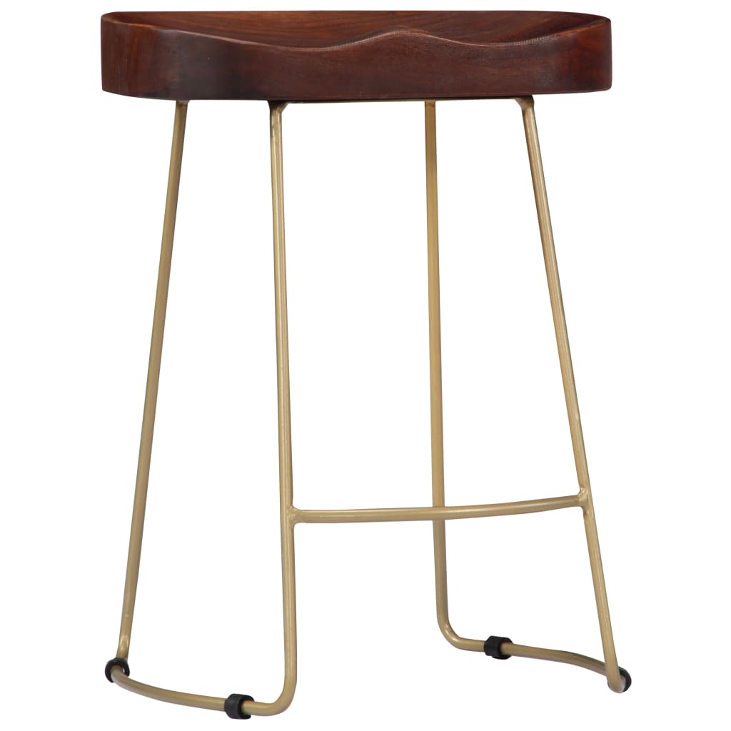 vidaXL Gavin Bar Stools 2 pcs Solid Mango Wood