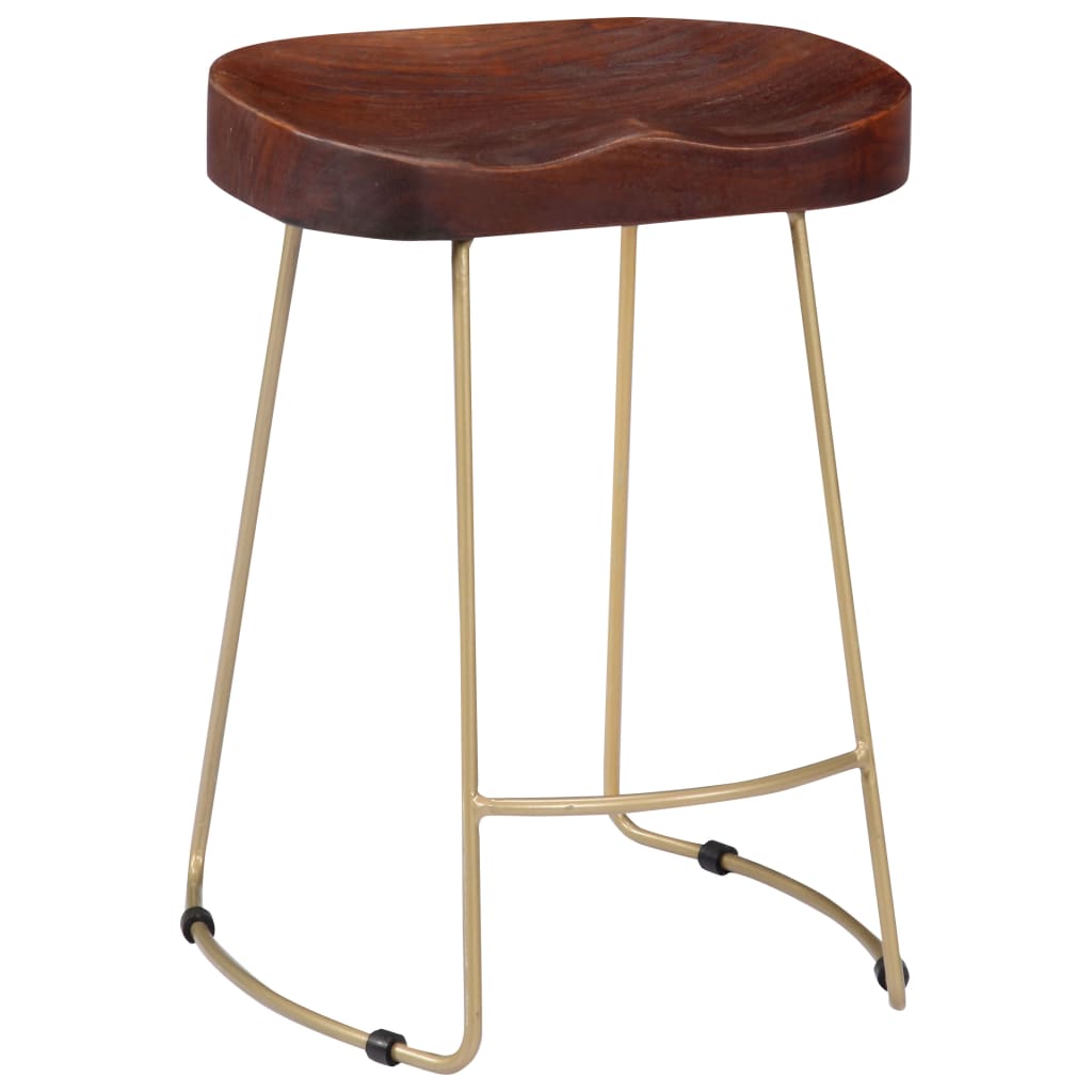 vidaXL Gavin Bar Stools 2 pcs Solid Mango Wood