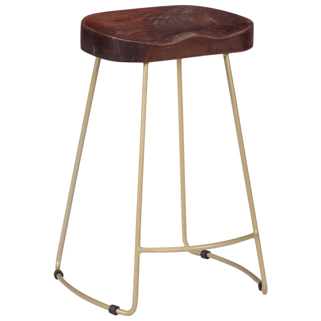 vidaXL Gavin Bar Stools 2 pcs Solid Mango Wood