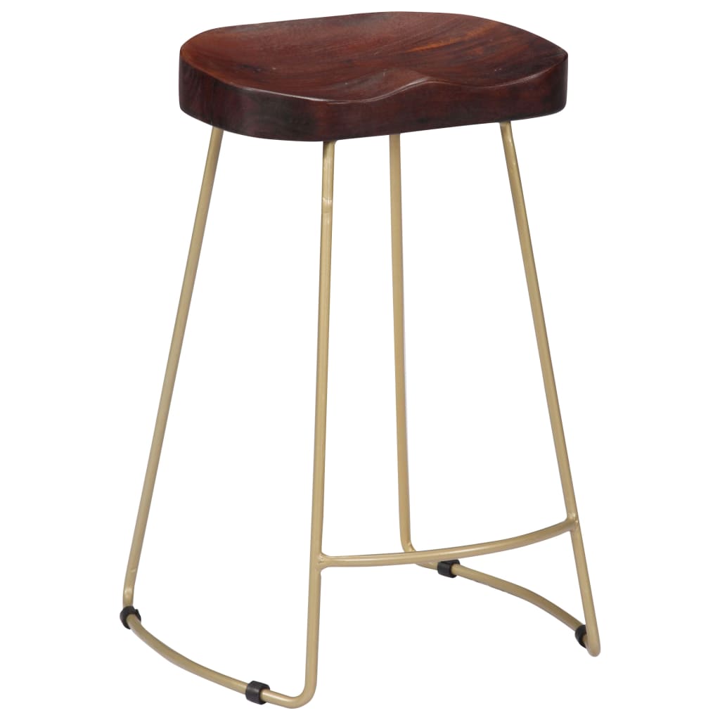 vidaXL Gavin Bar Stools 2 pcs Solid Mango Wood