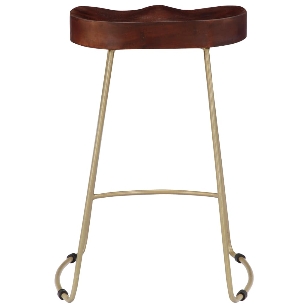 vidaXL Gavin Bar Stools 2 pcs Solid Mango Wood