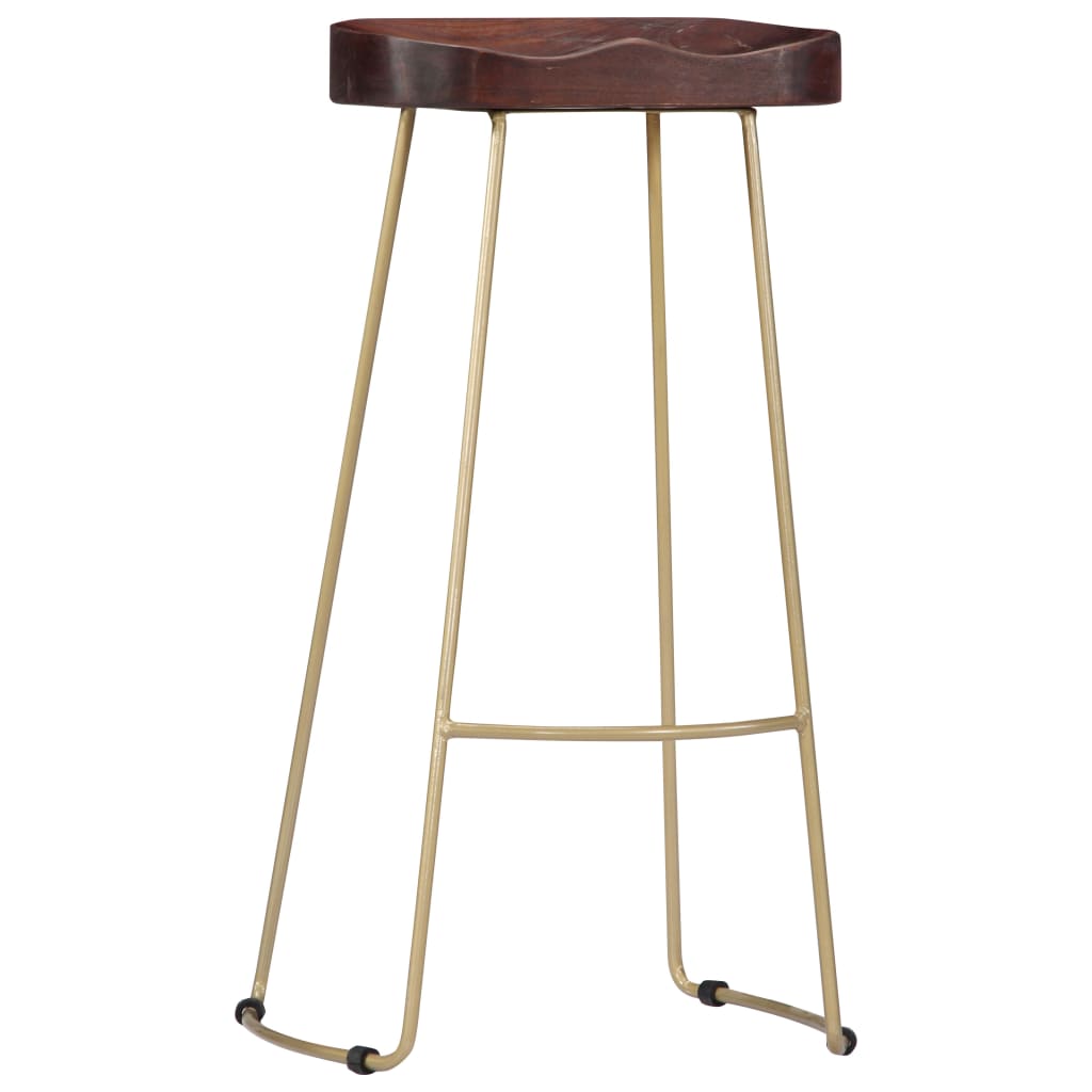 vidaXL Gavin Bar Stools 2 pcs Solid Mango Wood