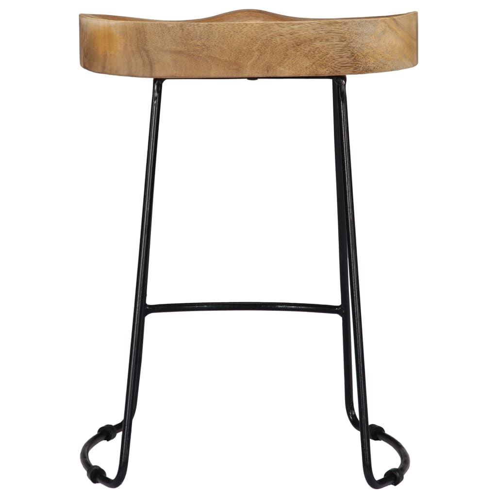 vidaXL Gavin Bar Stools 2 pcs Solid Mango Wood