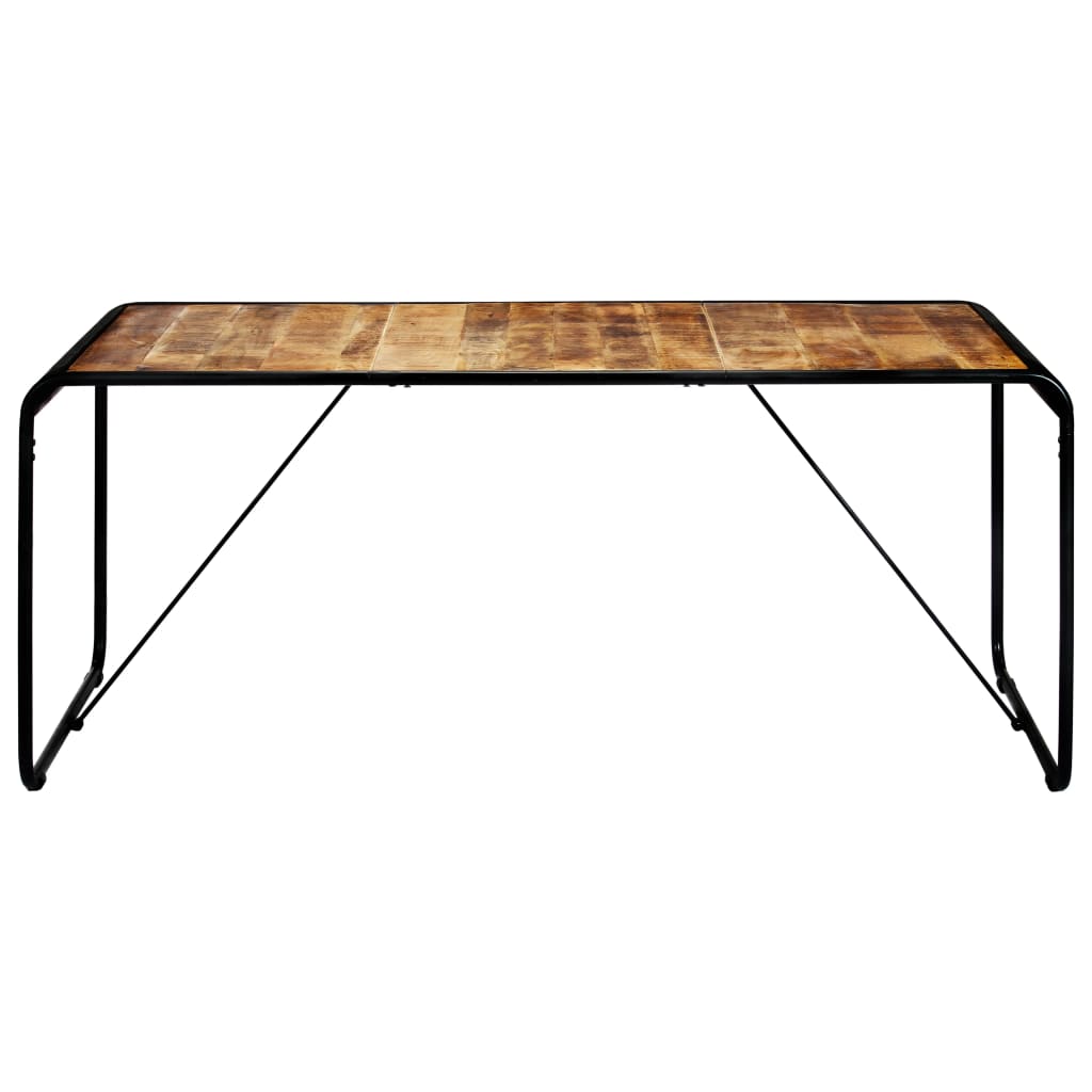 vidaXL Dining Table 180x90x76 cm Solid Rough Mango Wood