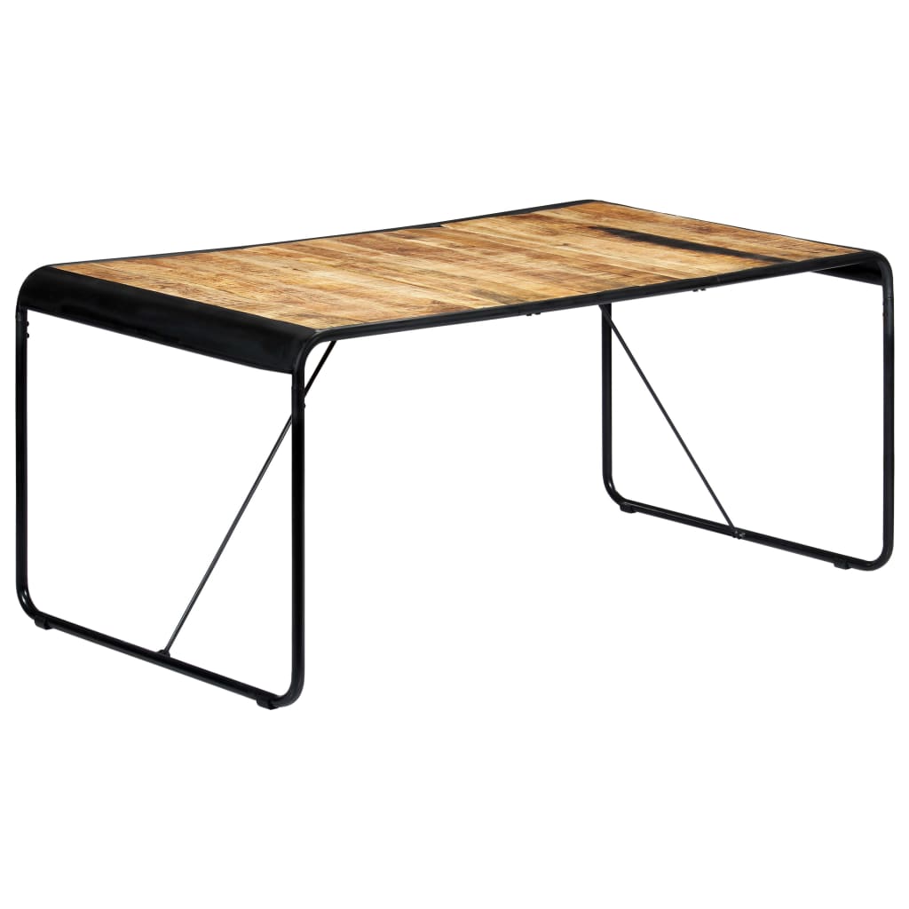 vidaXL Dining Table 180x90x76 cm Solid Rough Mango Wood