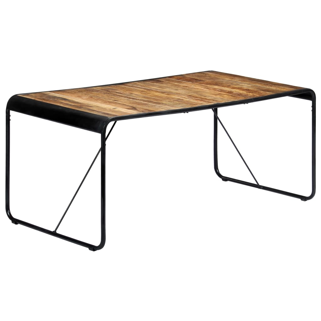 vidaXL Dining Table 180x90x76 cm Solid Rough Mango Wood