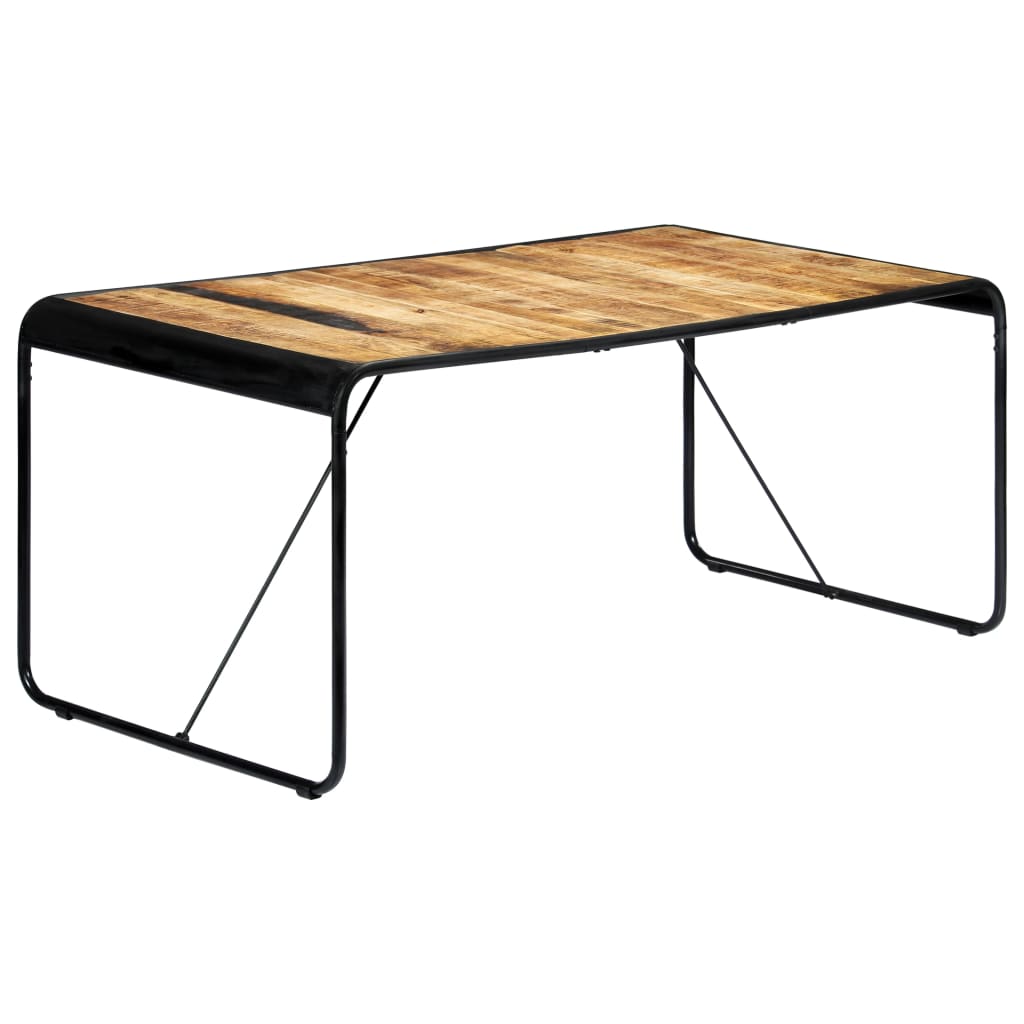 vidaXL Dining Table 180x90x76 cm Solid Rough Mango Wood