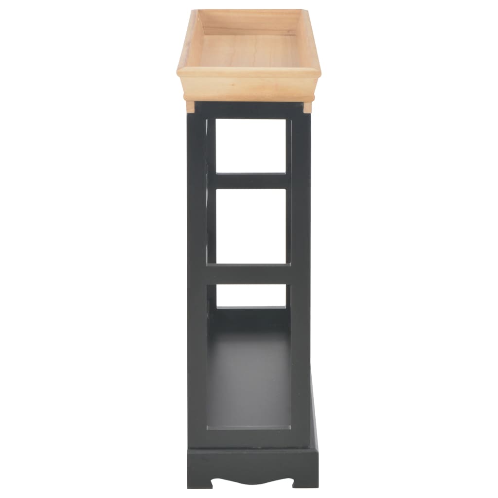 vidaXL Wine Cabinet Black 70x22.5x70.5 cm MDF