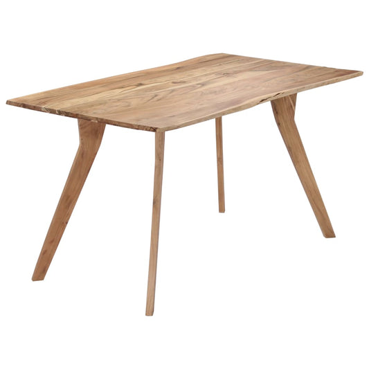 vidaXL Dining Table 140x80x76 cm Solid Acacia Wood