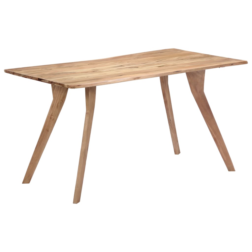 vidaXL Dining Table 140x80x76 cm Solid Acacia Wood