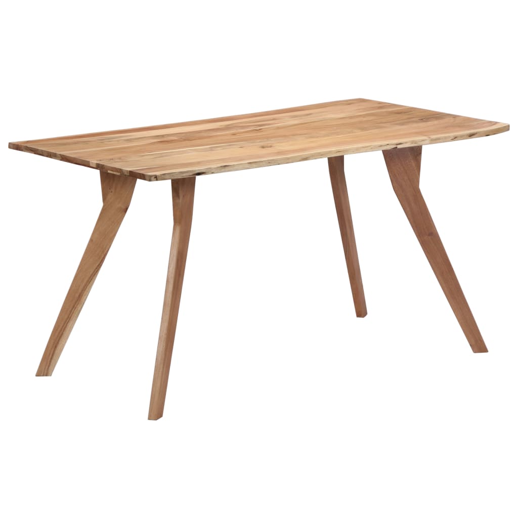 vidaXL Dining Table 140x80x76 cm Solid Acacia Wood