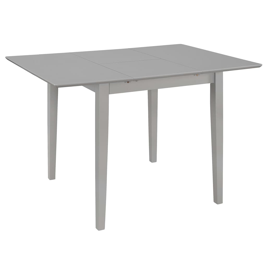 vidaXL Extendable Dining Table Grey (80-120)x80x74 cm MDF