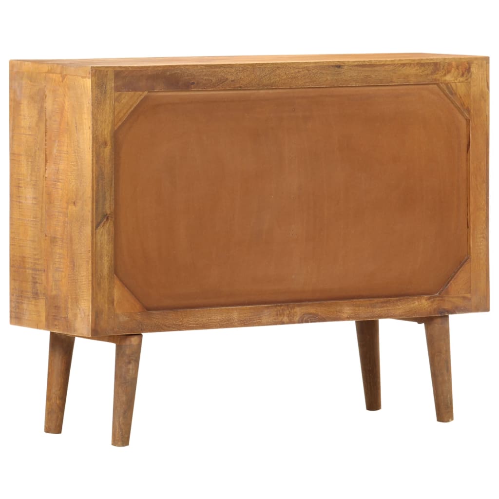 vidaXL Sideboard with Printed Pattern 90x30x70 cm Solid Mango Wood