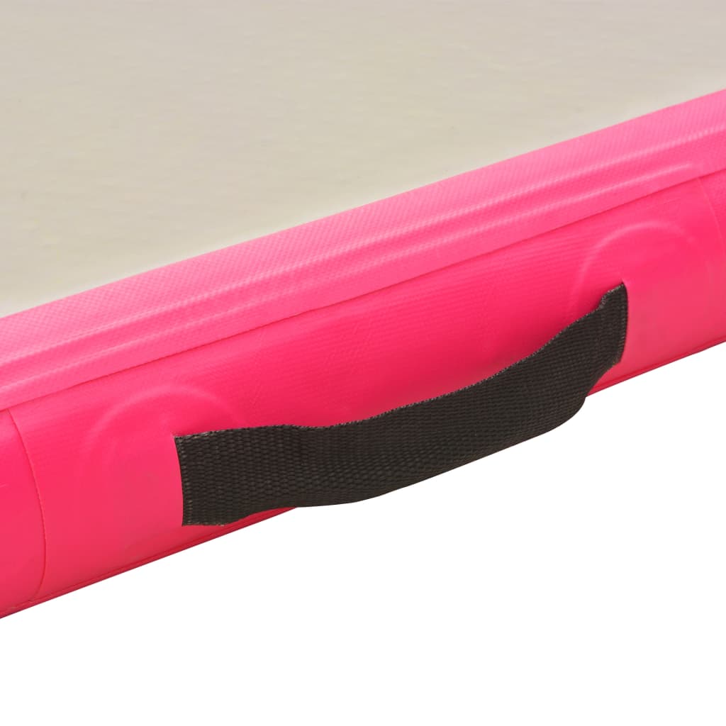 Inflatable Gymnastics Mat with Pump 300x100x10 cm PVC Pink - Upclimb Ltd