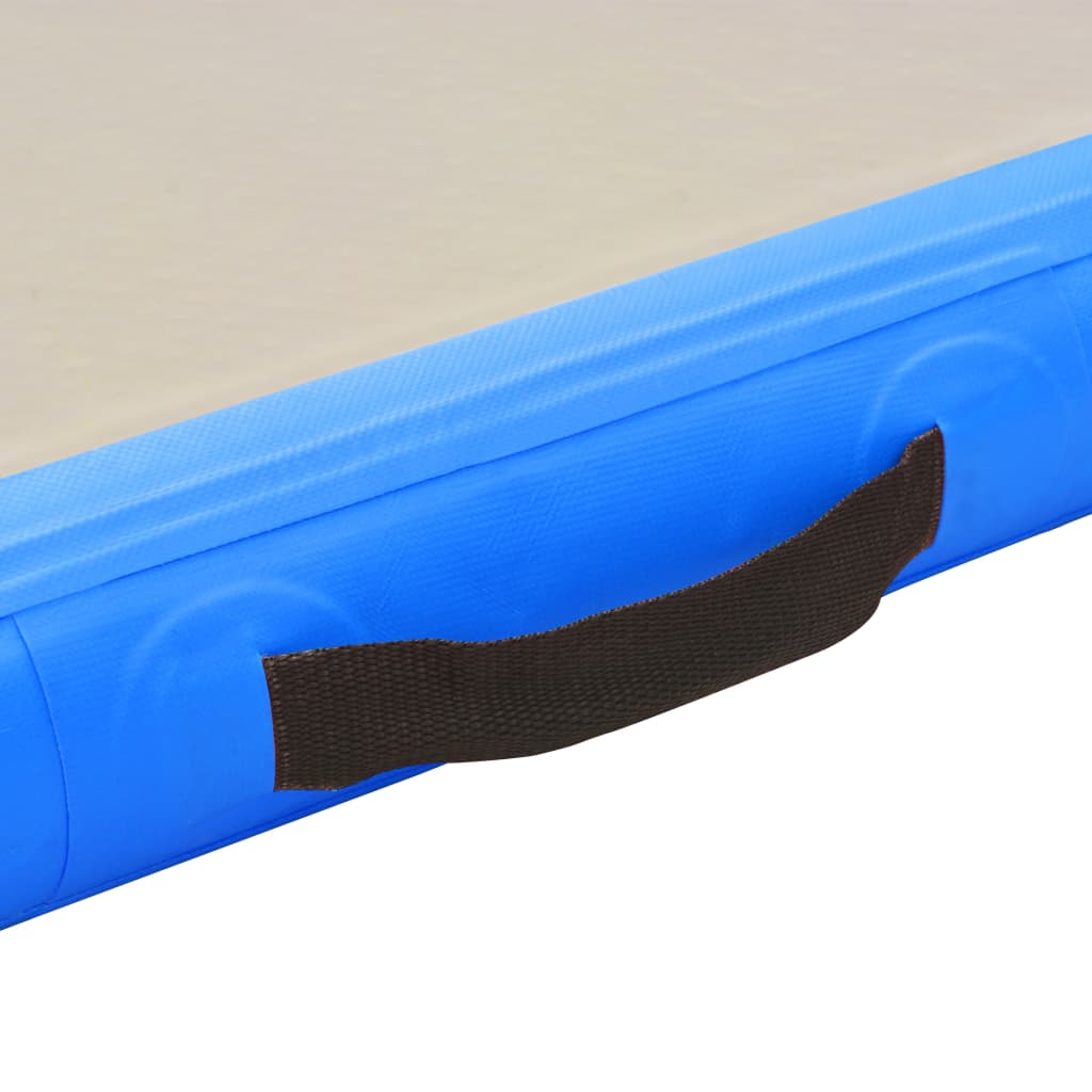Inflatable Gymnastics Mat with Pump 300x100x10 cm PVC Blue - Upclimb Ltd