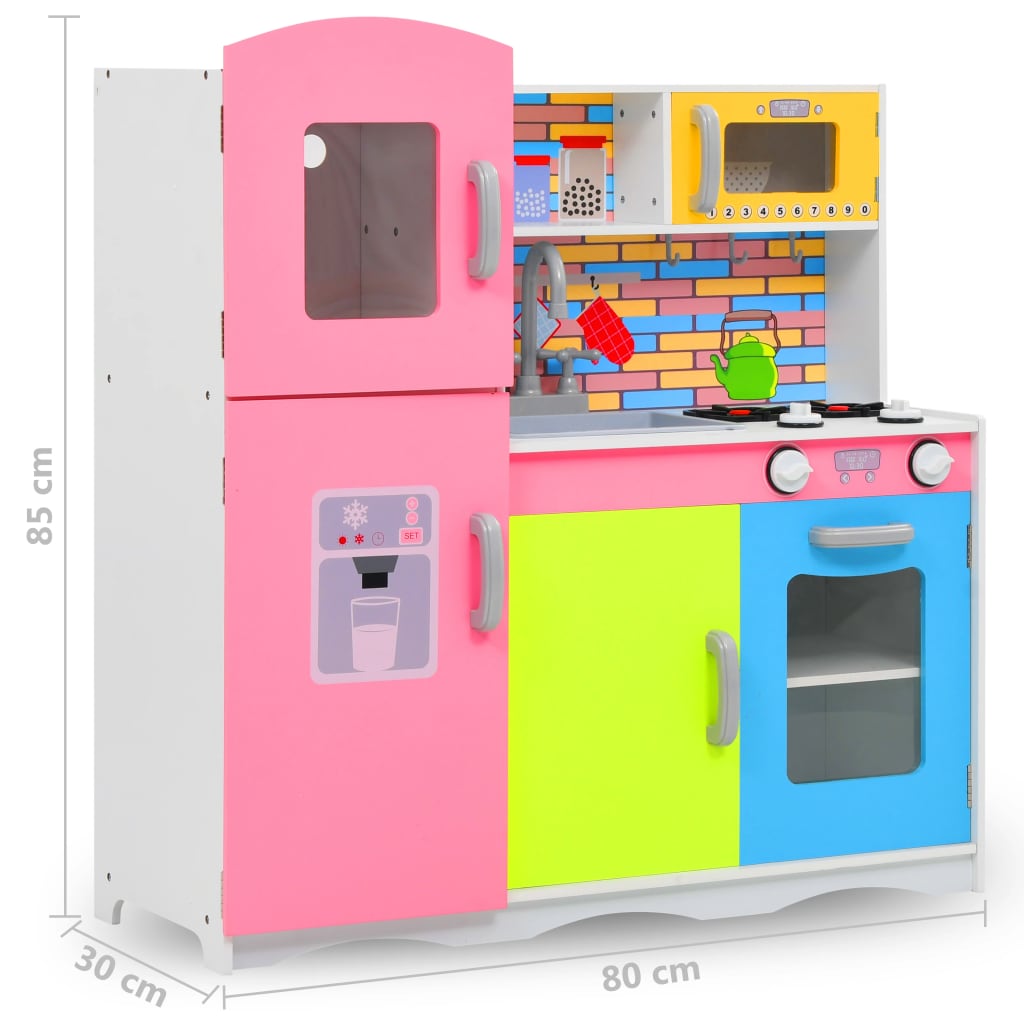 Cuisine enfant MDF 80x30x85 cm Multicolore