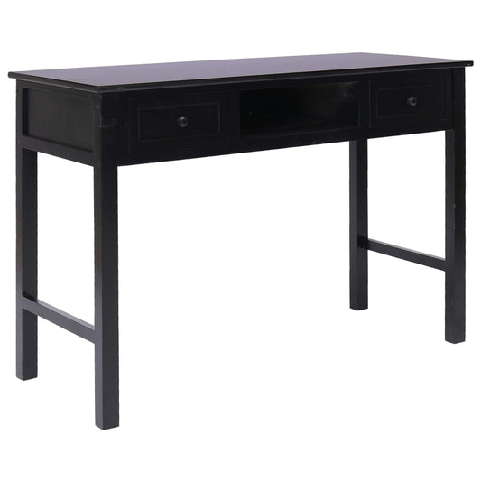 Bureau Noir 110x45x76 cm Bois