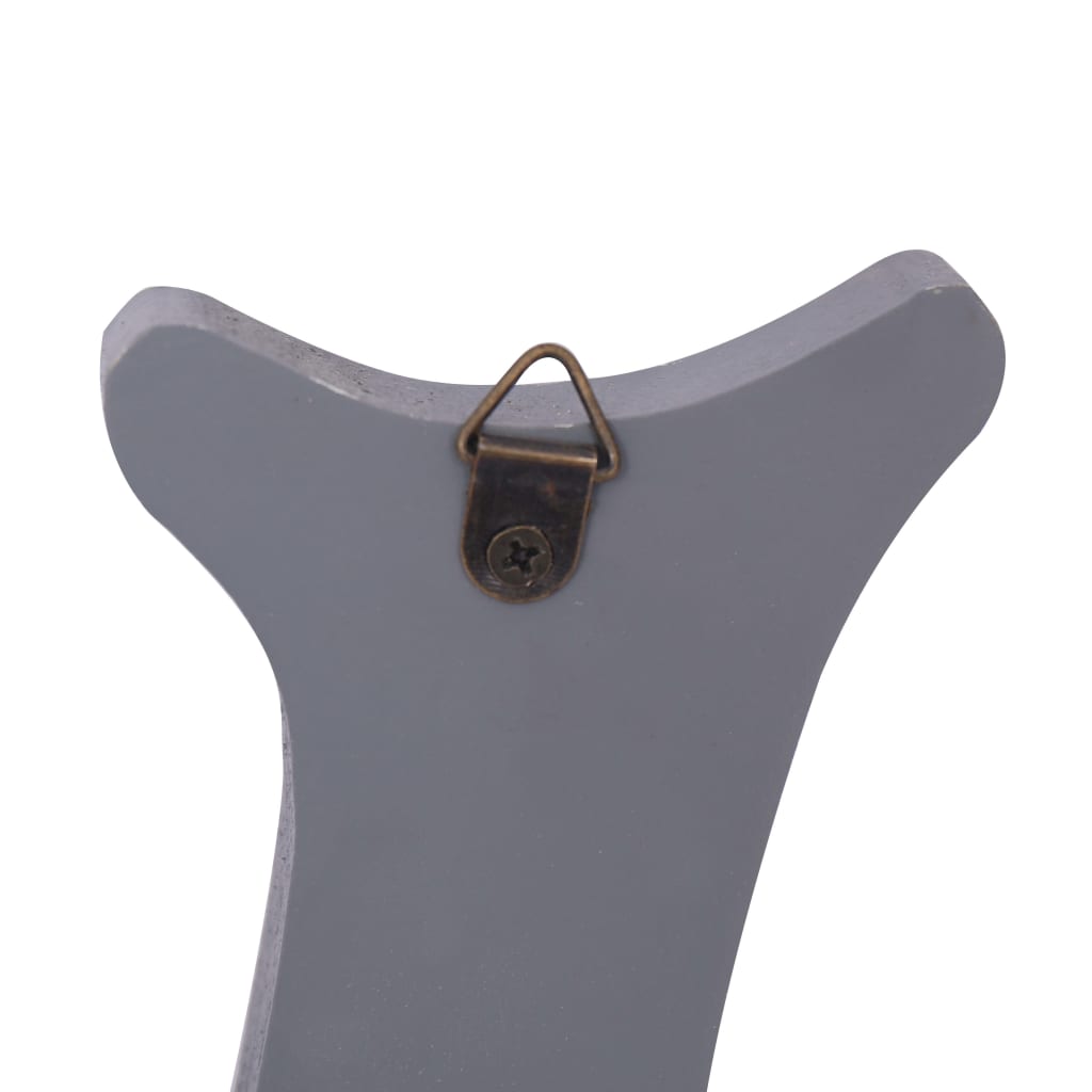 vidaXL Wall Mounted Coat Rack WELCOME Grey 74x29.5 cm