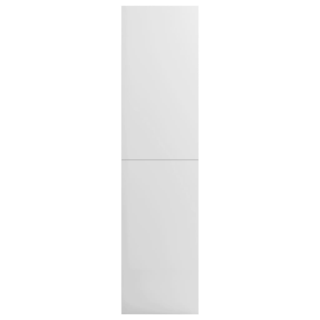 Armoire High Gloss White 100x50x200 cm Bois d'ingénierie