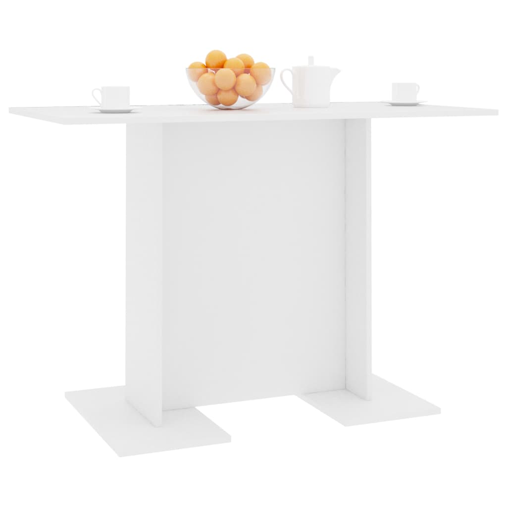 Table à manger Blanc 110x60x75 cm Bois d'ingénierie