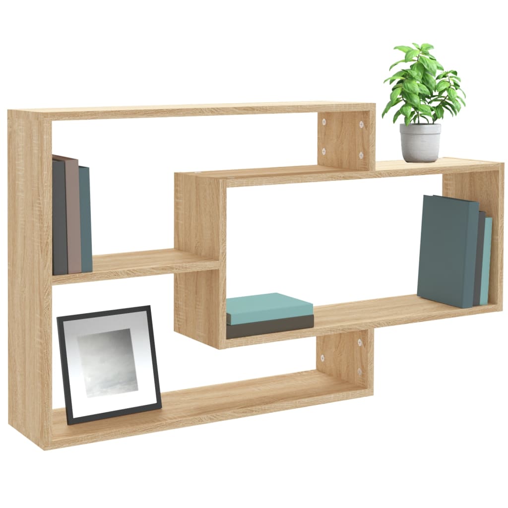 vidaXL Wall Shelf Sonoma Oak 104x20x58.5 cm Engineered Wood