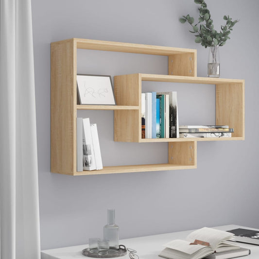 vidaXL Wall Shelf Sonoma Oak 104x20x58.5 cm Engineered Wood