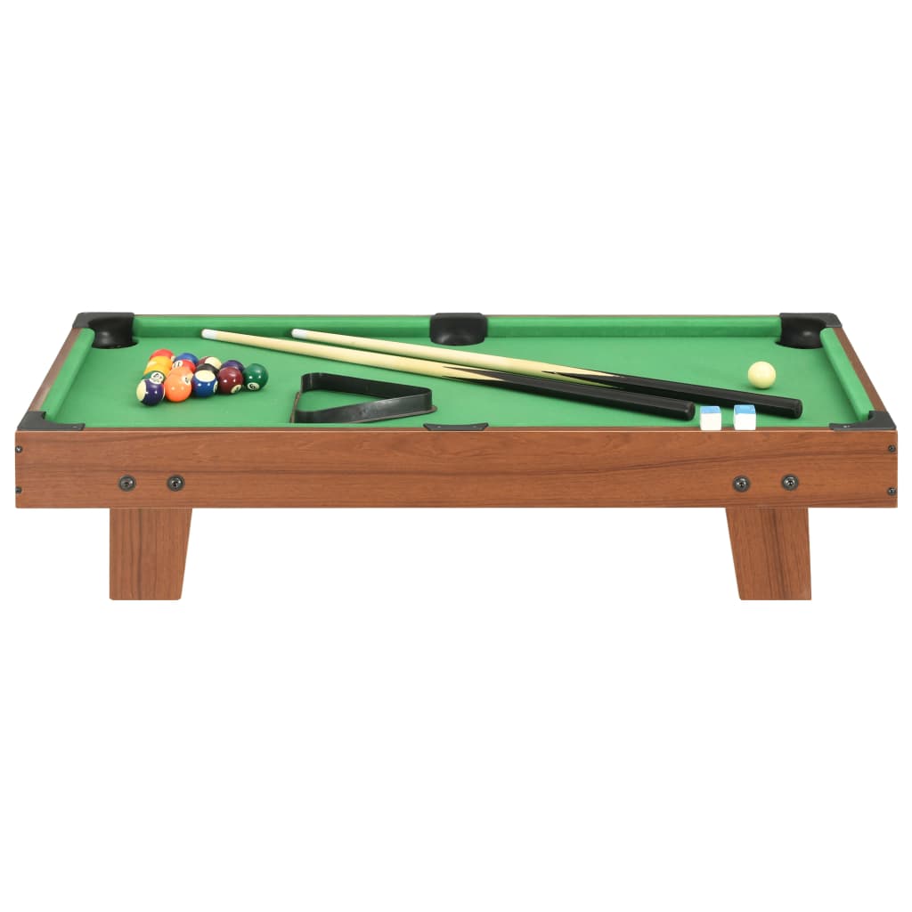 3 Feet Mini Pool Table 92x52x19 cm Brown and Green - Upclimb Ltd