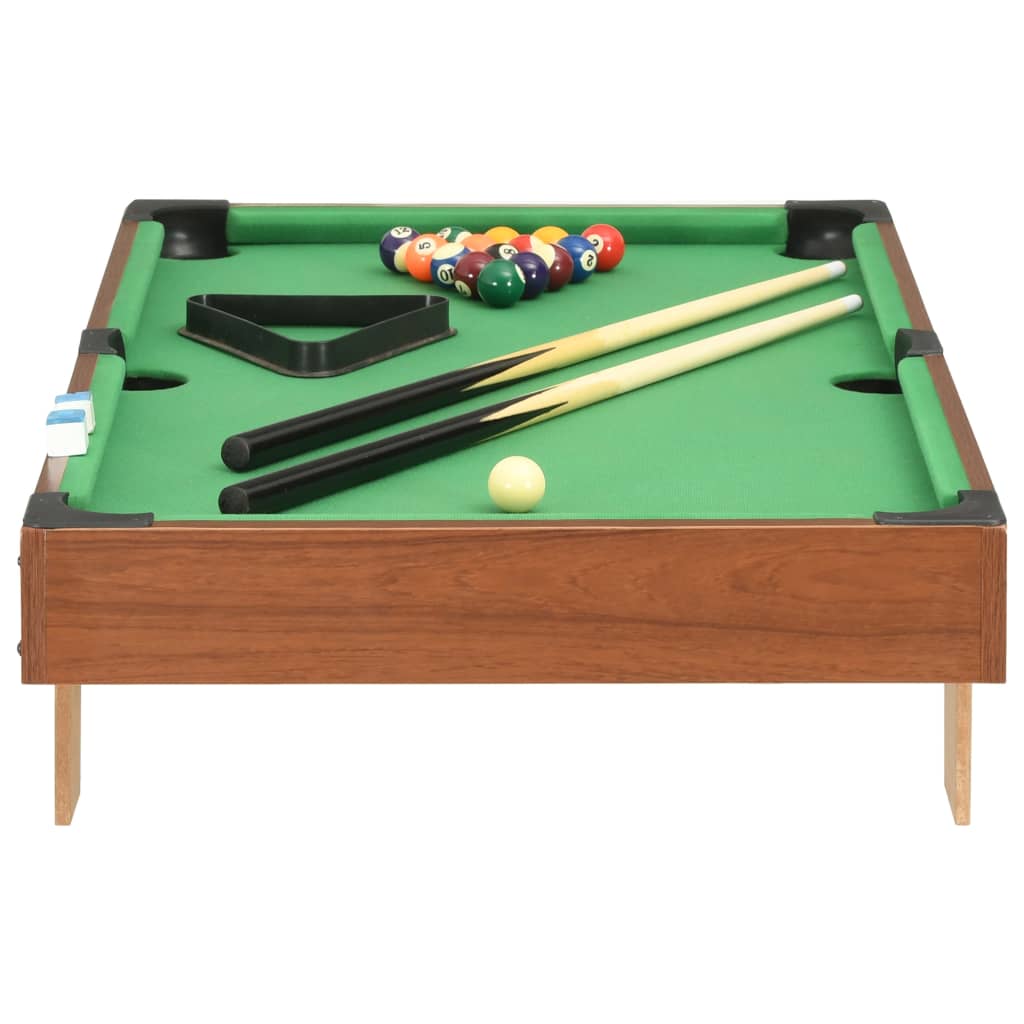 3 Feet Mini Pool Table 92x52x19 cm Brown and Green - Upclimb Ltd