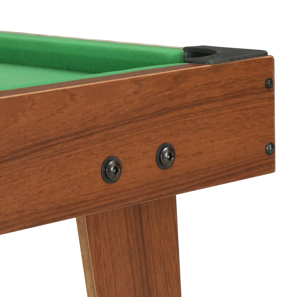 3 Feet Mini Pool Table 92x52x19 cm Brown and Green - Upclimb Ltd