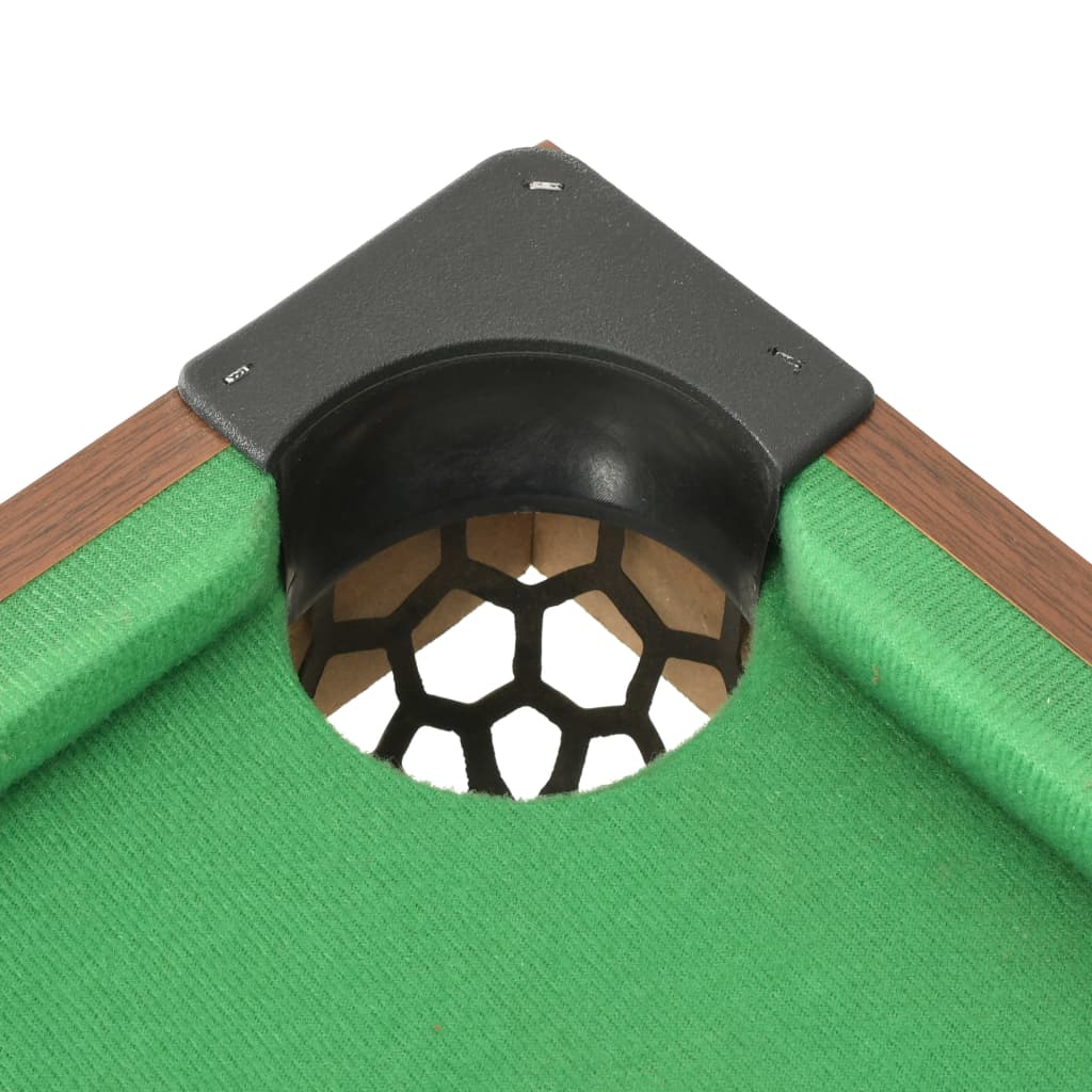 3 Feet Mini Pool Table 92x52x19 cm Brown and Green - Upclimb Ltd