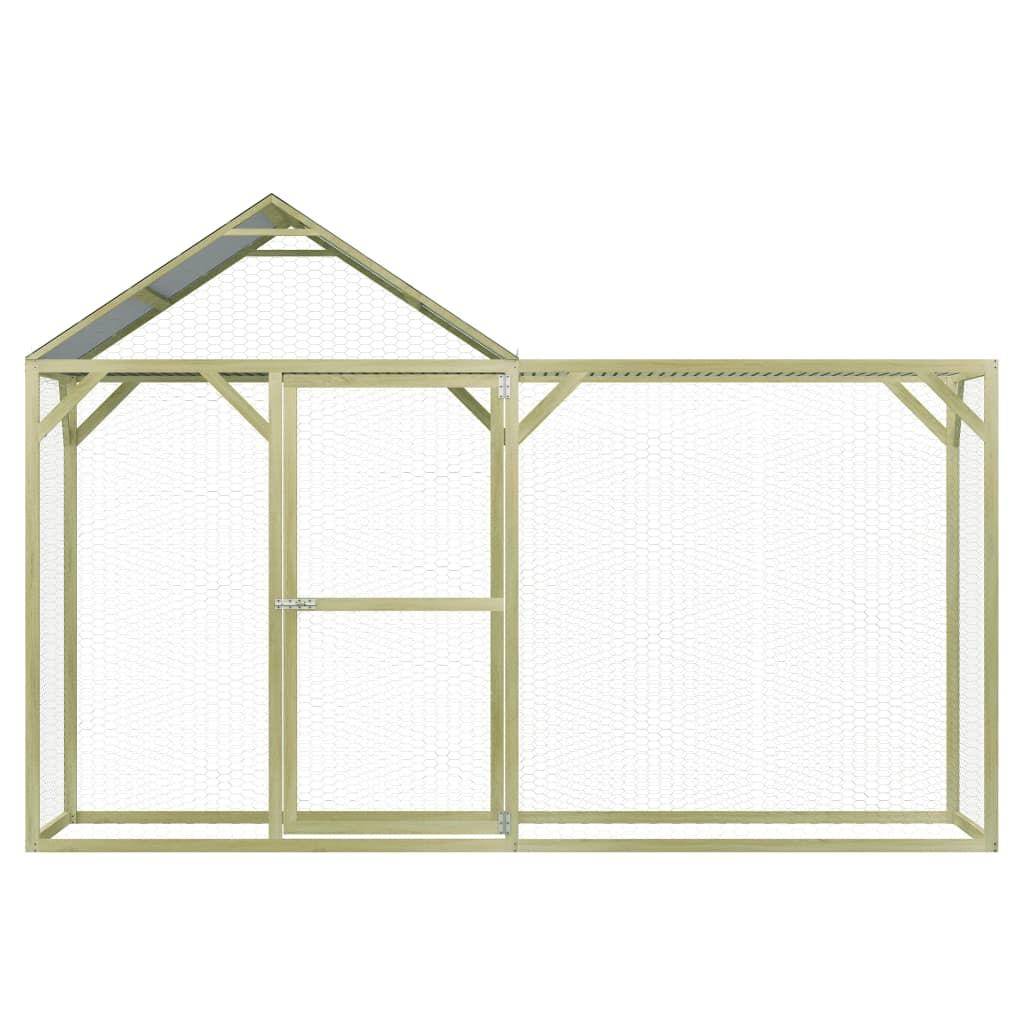 vidaXL Chicken Cage 3x1.5x2 m Impregnated Pinewood