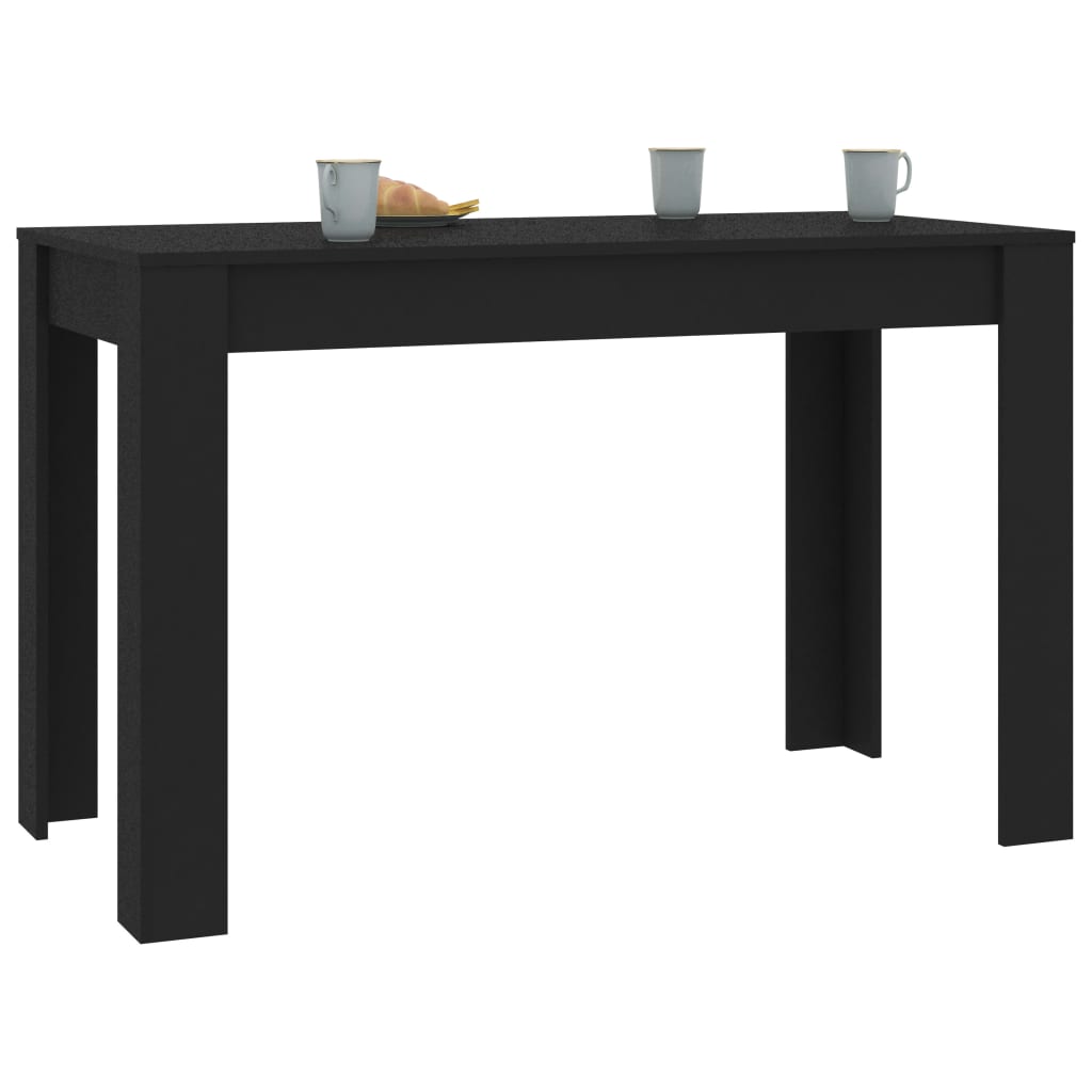 vidaXL Dining Table Black 120x60x76 cm Engineered Wood