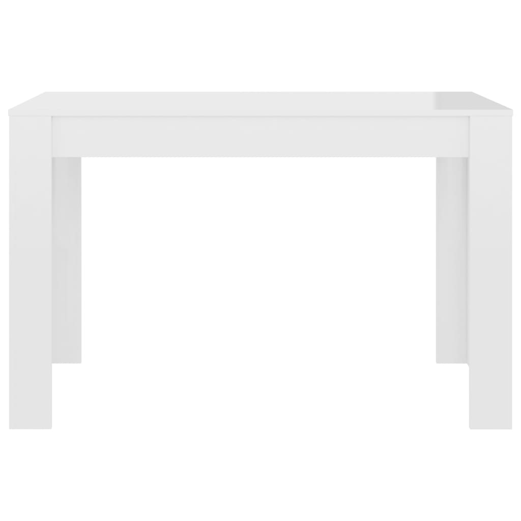 vidaXL Dining Table High Gloss White 120x60x76 cm Engineered Wood